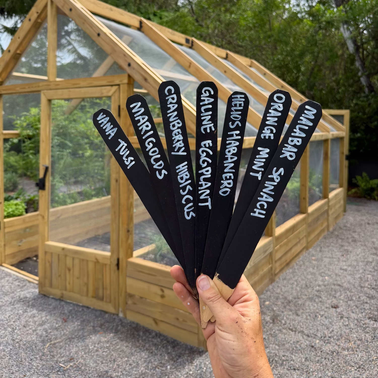 12 Wooden Garden Labels 12" Chalkboard