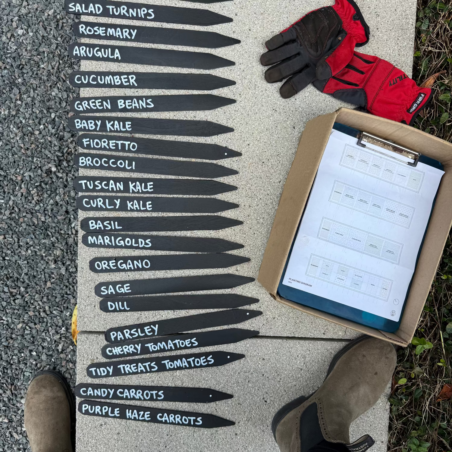 12 Wooden Garden Labels 12" Chalkboard