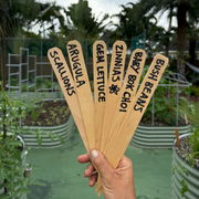 12 Wooden Garden Labels 12" Plain Wood