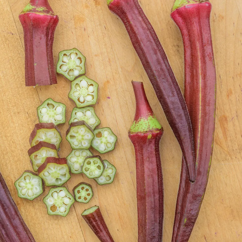 Burgundy Okra Seed Packet
