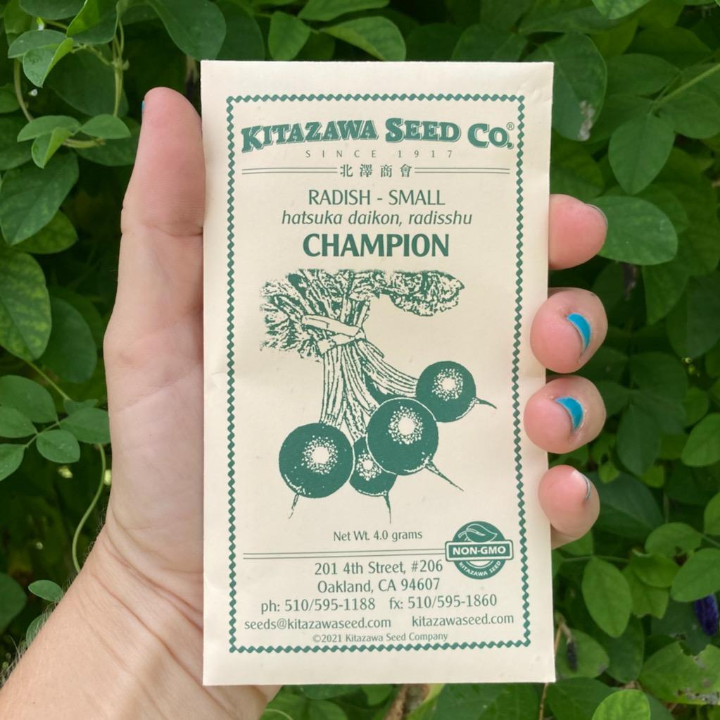 Champion Radish Seed Packet